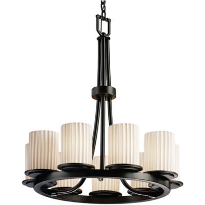 Limoges Dakota 9 Light Ring Chandelier by Justice Design Group - Starlight Lighting USA and Canada